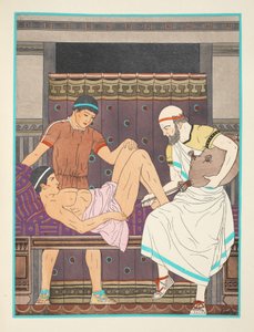 Ter um enema, ilustração de &39;The Works of Hipócrates&39;, 1934