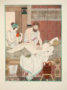 Massagem médica, ilustração de &39;The Works of Hippocrates&39;, 1934 de Joseph Kuhn Regnier