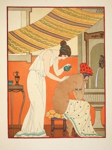 Deve ungir as feridas com óleo, ilustração de &39;The Works of Hippocrates&39;, 1934 de Joseph Kuhn Regnier