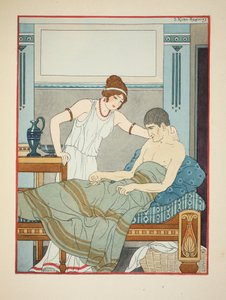 Malária nervosa, ilustração de "The Works of Hipócrates", 1934 de Joseph Kuhn Regnier