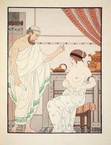 Exame físico, ilustração de &39;The Works of Hippocrates&39;, 1934 de Joseph Kuhn Regnier
