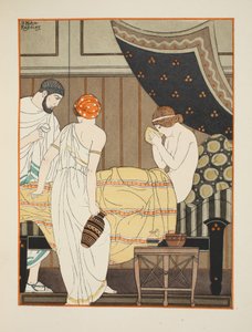 Aproveitando o navio e bebendo avidamente, ilustração de "The Works of Hipócrates", 1934 de Joseph Kuhn Regnier