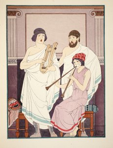 Som da Música, ilustração de "As Obras de Hipócrates", 1934 de Joseph Kuhn Regnier