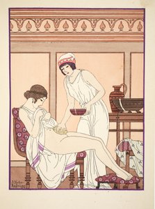 Esponja de banho, ilustração de &39;The Works of Hipócrates&39;, 1934 de Joseph Kuhn Regnier