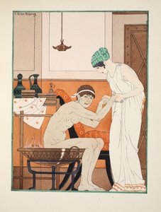Banho a vapor, ilustração de &39;The Works of Hipócrates&39;, 1934 de Joseph Kuhn Regnier