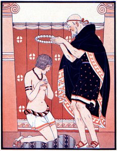 Três Prémios Femininos - Prémio à virtude - ilustração de la Vie Parisienne, 1929 de Joseph Kuhn Regnier