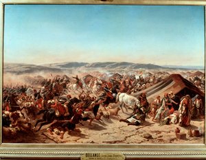 Conquete da Argélia (1830-1847): "Captura da Smalah (Smala) de Abd el Kader (Abd-el-Kader ou ibn Muhyi al-Din al-Hasani (al Din al-Hasani) (1807-1883) pelo Duque de Aumale em Taguin