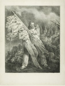 O Porta-estandarte Ferido de Joseph Louis Hippolyte Bellange