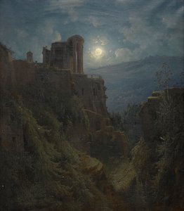 Sueco: Ruínas italianas ao luar de Joseph Magnus Stäck