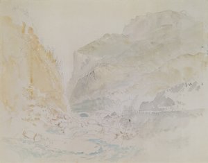 Blue Stream, St. Gothard (aquarela sobre papel) de Joseph Mallord William Turner