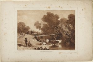 Ponte e vacas de Joseph Mallord William Turner