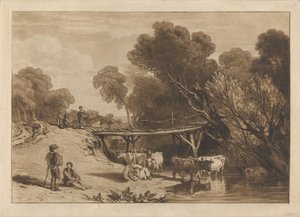 Ponte e vacas de Joseph Mallord William Turner