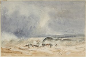 A remoção de gado afogado da praia, em St. Leonards de Joseph Mallord William Turner