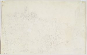Durham, c.1801 (lápis sobre papel) de Joseph Mallord William Turner