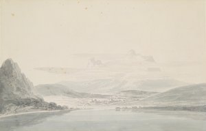Paisagem, segundo John Robert Cozens (1752-99) (lápis e aquarela sobre papel) de Joseph Mallord William Turner