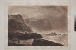 Liber Studiorum: Costa de Yorkshire, perto de Whitby, c.1807-19 de Joseph Mallord William Turner
