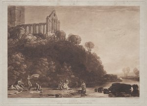 Liber Studiorum: Abadia de Dumblain, Escócia de Joseph Mallord William Turner