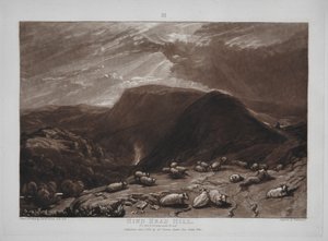 Liber Studiorum: Hind Head Hill na estrada de Portsmouth. de Joseph Mallord William Turner