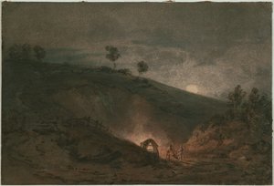 Lime Kiln by Moonlight de Joseph Mallord William Turner
