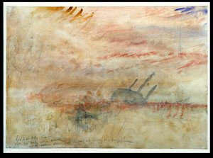 Perdido a toda a esperança O Brig, c.1845-50 (wc e grafite no papel de wove) de Joseph Mallord William Turner