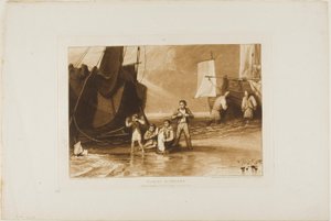 Marine Dabblers, prato 29 do Liber Studiorum de Joseph Mallord William Turner