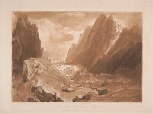 Mer de Glace, vale de Chamonix, Saboia de Joseph Mallord William Turner