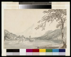 No Aar entre Unterseen e o lago de Brienz de Joseph Mallord William Turner