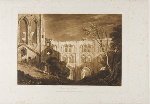 Abadia de Rivaux, placa 51 do Liber Studiorum de Joseph Mallord William Turner