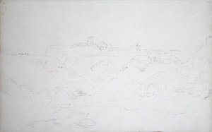 Scarborough Castle, c.1801 (lápis sobre papel) de Joseph Mallord William Turner