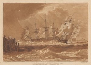 Navios numa brisa de Joseph Mallord William Turner