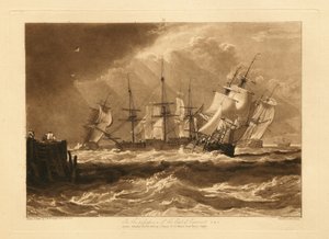 Navios na brisa de Joseph Mallord William Turner