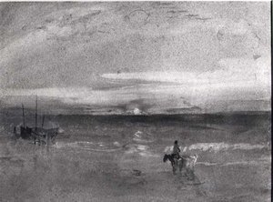 Pôr-do-sol (aquarela) (foto a p/b) de Joseph Mallord William Turner