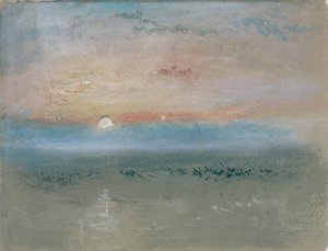 Pôr do sol, c.1830 (wc e guache em papel cinza)
