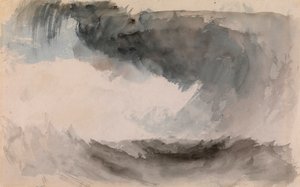"Tempete en mer" (Uma tempestade no mar) Aquarelle de Joseph Mallord William Turner (1775-1851) Dim 18,4x29,3 cm Colecção Privada de Joseph Mallord William Turner