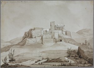 A Acrópole do Pnyx, Atenas, Grécia. de Joseph Mallord William Turner