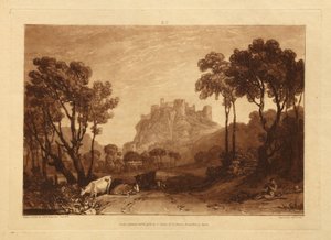 O castelo acima dos prados de Joseph Mallord William Turner