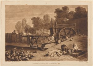 O pátio da quinta com o galo de Joseph Mallord William Turner