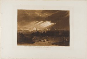 A Quinta Praga do Egito, placa 16 de Liber Studiorum de Joseph Mallord William Turner