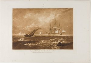 The Leader Sea Piece, placa 20 do Liber Studiorum de Joseph Mallord William Turner