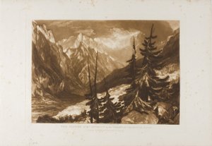 A Fonte do Arveron, placa 60 do Liber Studiorum de Joseph Mallord William Turner