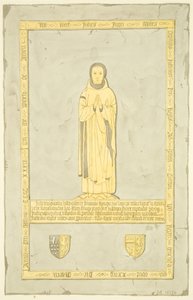 Latão de Sir John Inyn em St Mary Redcliffe (aguarela sobre papel) de Joseph Manning
