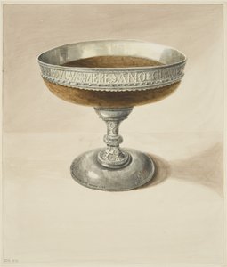 Mazer Bowl e Tazza, unidos (aguarela sobre papel) de Joseph Manning