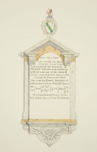 Monumento a George Weare e sua esposa na Igreja de São Tomás (aguarela no papel) de Joseph Manning