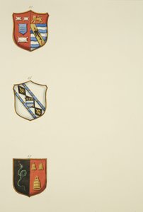 Brasões monumentais na Igreja de Santo Agostinho (aguarela sobre papel) de Joseph Manning