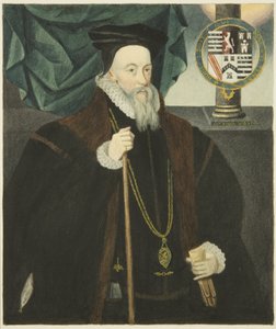 Retrato na Casa do Conselho de Lord Burleigh (aguarela sobre papel) de Joseph Manning