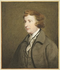 Retrato na Mansion House, Queen Square, de Edmund Burke (aguarela sobre papel) de Joseph Manning