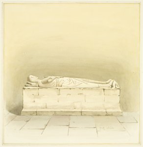 Túmulo de Robert de Berkeley em St Mary Redcliffe (aguarela sobre papel) de Joseph Manning