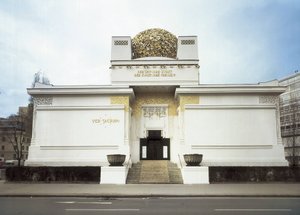 OLBRICH, Joseph Maria (1867-1908). Edifício da Secessão de Viena. 1898. ÁUSTRIA. Viena. Fachada. Viena Sezession. Arquitetura.