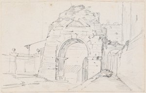 Arco de Druso perto da Via Ápia de Joseph Marie Vien