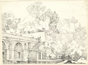 O Fishpond na Villa Madama de Joseph Marie Vien